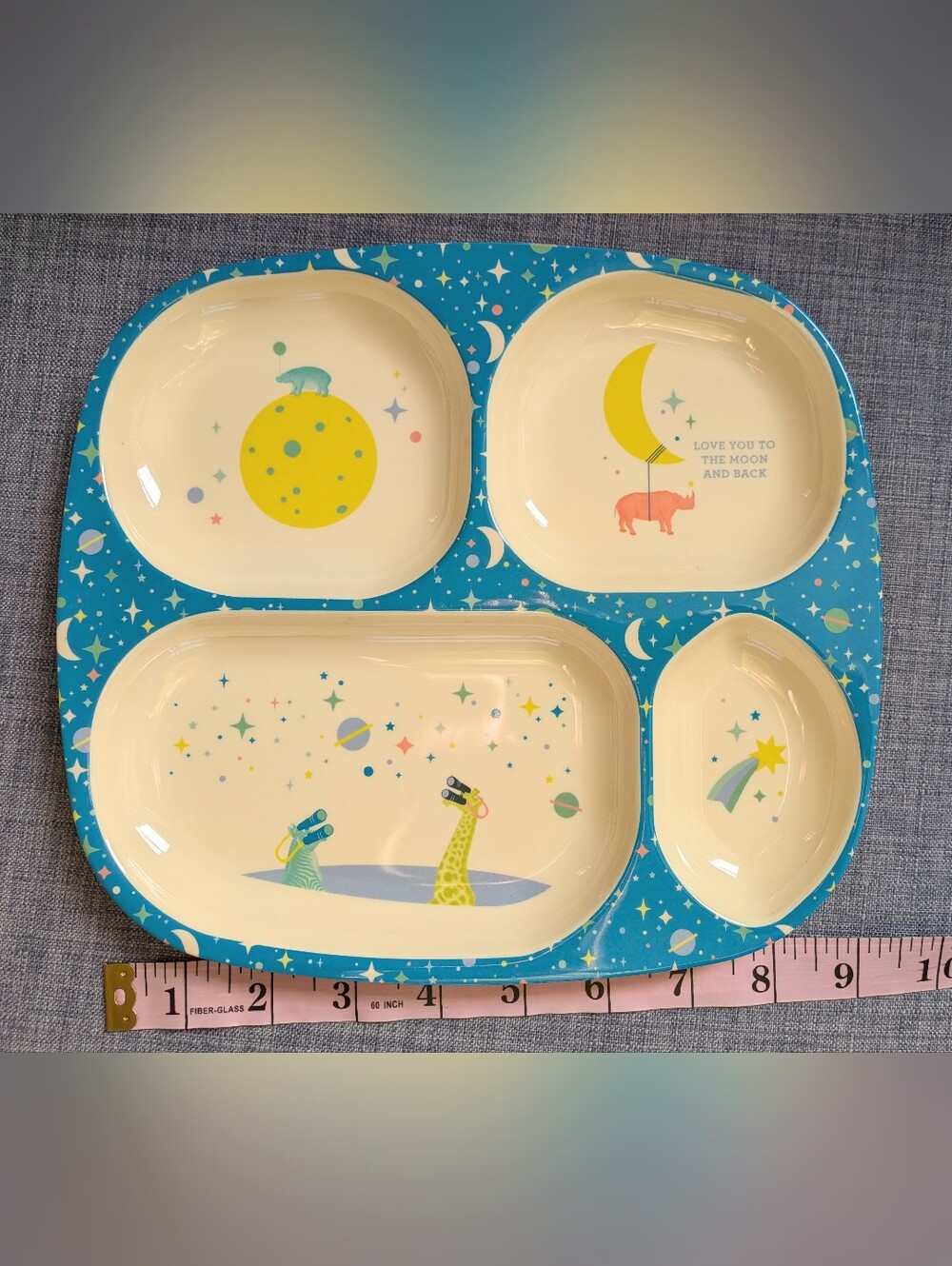 New Danish Rice By Rice Denmark  Kids Plate Space Blue Love You To The Moon